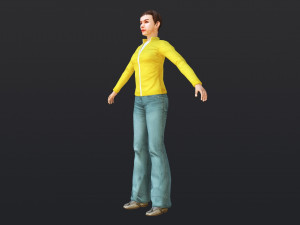 Woman 25 With 52 Animations 32 Morphs 3Dモデル