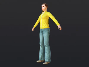 Woman 25 With 52 Animations 32 Morphs 3D Model