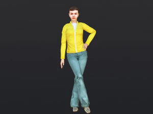 Woman 25 With 52 Animations 32 Morphs 3D Model