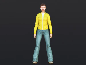 Woman 25 With 52 Animations 32 Morphs 3D Model