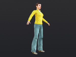 Woman 25 With 52 Animations 32 Morphs 3Dモデル