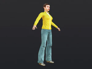 Woman 25 With 52 Animations 32 Morphs 3D Model