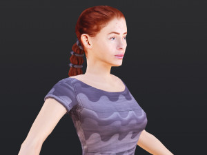 Woman 26 With 52 Animations 32 Morphs 3Dモデル