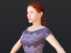 Woman 26 With 52 Animations 32 Morphs 3Dモデル