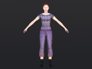 Woman 26 With 52 Animations 32 Morphs 3Dモデル