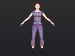 Woman 26 With 52 Animations 32 Morphs 3Dモデル