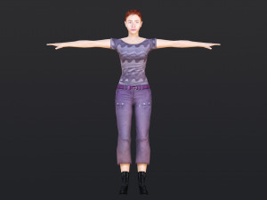 Woman 26 With 52 Animations 32 Morphs 3Dモデル