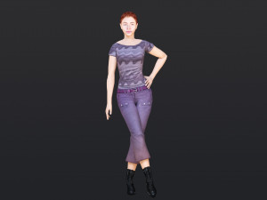 Woman 26 With 52 Animations 32 Morphs 3Dモデル
