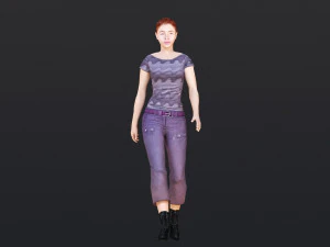 Woman 26 With 52 Animations 32 Morphs 3D Model