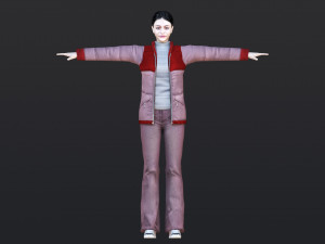 Woman 27 With 52 Animations 32 Morphs 3D Model