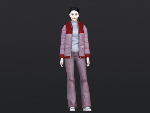 Woman 27 With 52 Animations 32 Morphs 3D Model