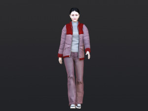 Woman 27 With 52 Animations 32 Morphs 3D Model