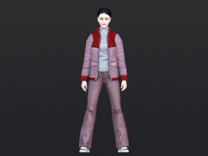 Woman 27 With 52 Animations 32 Morphs 3D Model