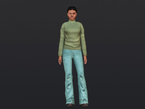 Woman 28 With 52 Animations 32 Morphs 3D Model
