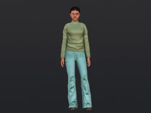 Woman 28 With 52 Animations 32 Morphs 3D Model