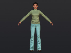 Woman 28 With 52 Animations 32 Morphs 3D Model