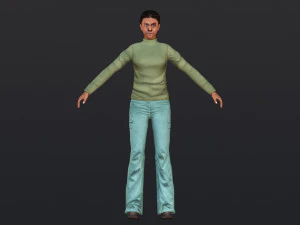 Woman 28 With 52 Animations 32 Morphs 3D Model