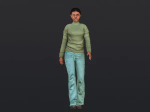 Woman 28 With 52 Animations 32 Morphs 3D Model