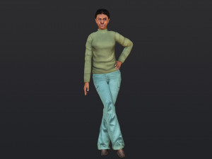 Woman 28 With 52 Animations 32 Morphs 3D Model