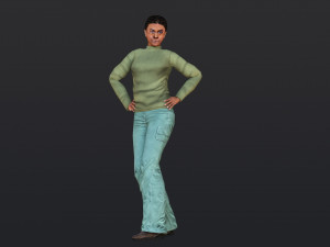 Woman 28 With 52 Animations 32 Morphs 3D Model