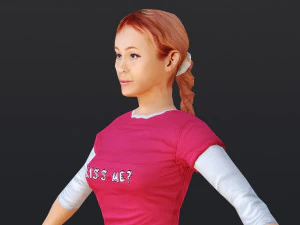 Woman 29 With 52 Animations 32 Morphs 3D Model