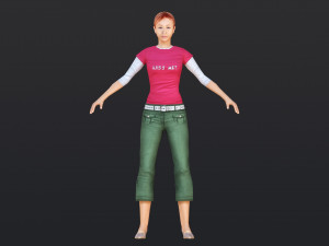 Woman 29 With 52 Animations 32 Morphs 3D Model