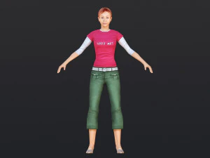 Woman 29 With 52 Animations 32 Morphs 3D Model