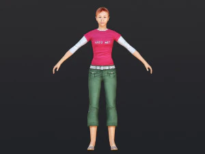 Woman 29 With 52 Animations 32 Morphs 3D Model