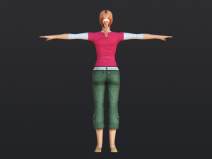 Woman 29 With 52 Animations 32 Morphs 3D Model