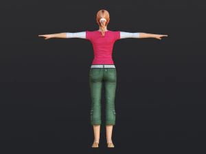 Woman 29 With 52 Animations 32 Morphs 3D Model