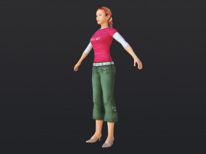 Woman 29 With 52 Animations 32 Morphs 3D Model