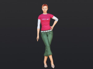 Woman 29 With 52 Animations 32 Morphs 3D Model