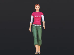 Woman 29 With 52 Animations 32 Morphs 3D Model