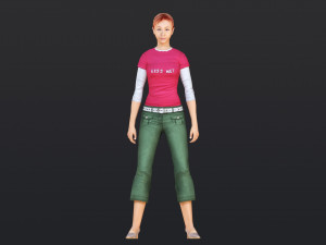 Woman 29 With 52 Animations 32 Morphs 3D Model