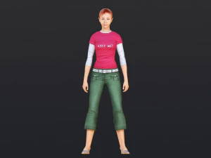 Woman 29 With 52 Animations 32 Morphs 3D Model