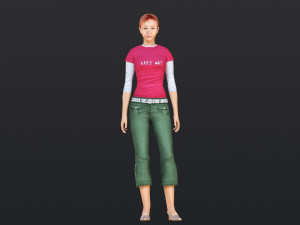 Woman 29 With 52 Animations 32 Morphs 3D Model
