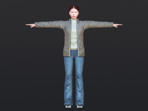 Woman 30 With 52 Animations 32 Morphs 3D Модель