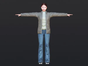 Woman 30 With 52 Animations 32 Morphs 3D Model