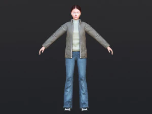 Woman 30 With 52 Animations 32 Morphs 3D Model