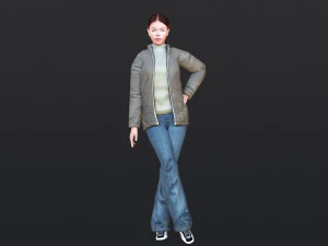 Woman 30 With 52 Animations 32 Morphs 3D Model