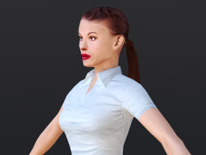 Woman 32 With 52 Animations 32 Morphs 3D 模型