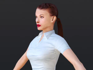 Woman 32 With 52 Animations 32 Morphs 3D Model