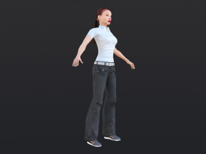 Woman 32 With 52 Animations 32 Morphs 3D 模型
