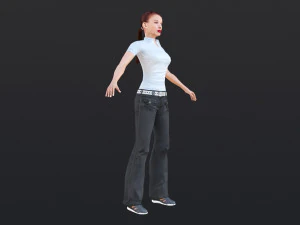 Woman 32 With 52 Animations 32 Morphs 3D Model
