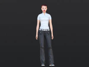 Woman 32 With 52 Animations 32 Morphs 3D Model