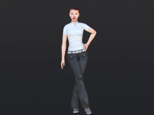Woman 32 With 52 Animations 32 Morphs 3D Model