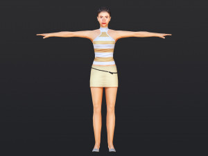 Woman 34 With 52 Animations 32 Morphs 3D 模型