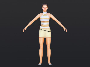 Woman 34 With 52 Animations 32 Morphs 3D 模型