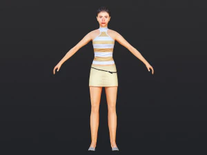 Woman 34 With 52 Animations 32 Morphs 3D Model