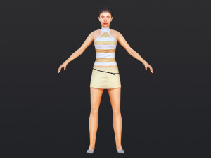 Woman 34 With 52 Animations 32 Morphs 3D 模型